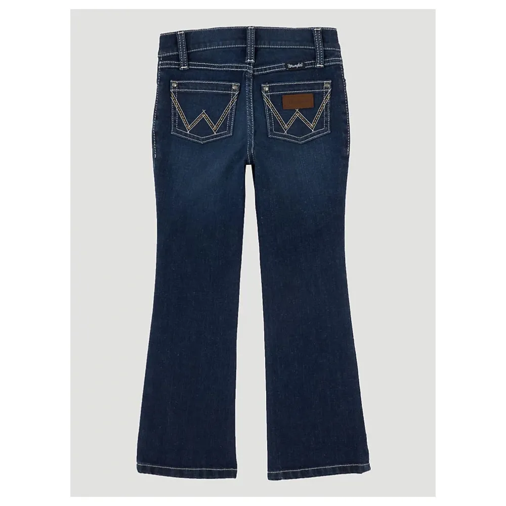 09MWGNL Wrangler Girl's Premium Patch Boot Cut Jeans - Lacie