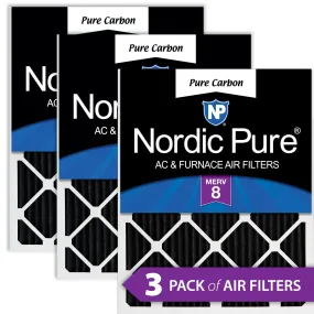 18x24x1 (17_1/2x23_1/2) Pure Carbon Odor Reduction Furnace Air Filters 3 Pack