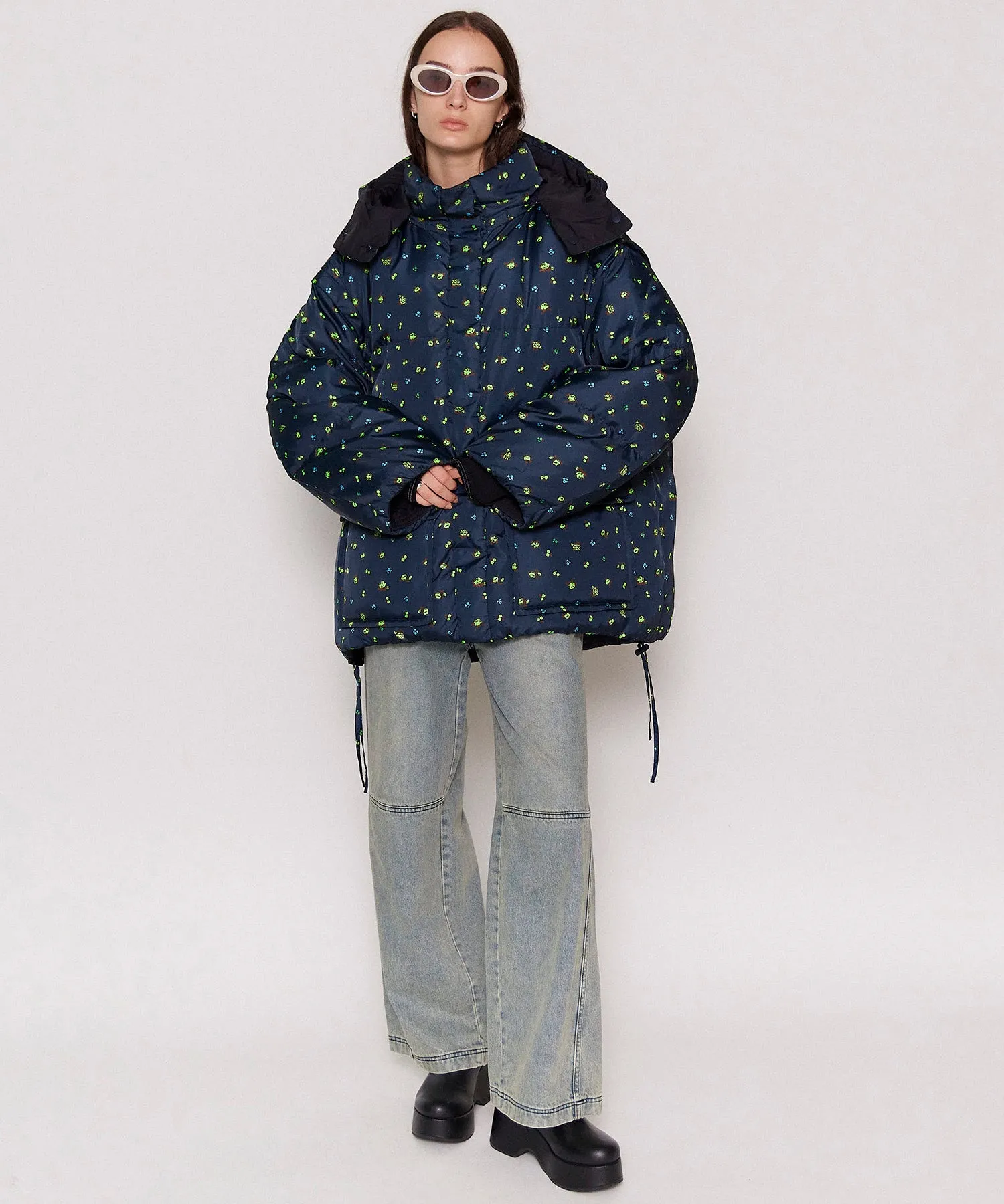 【24WINTER PRE-ORDER】Tulle Layer Denim Pants