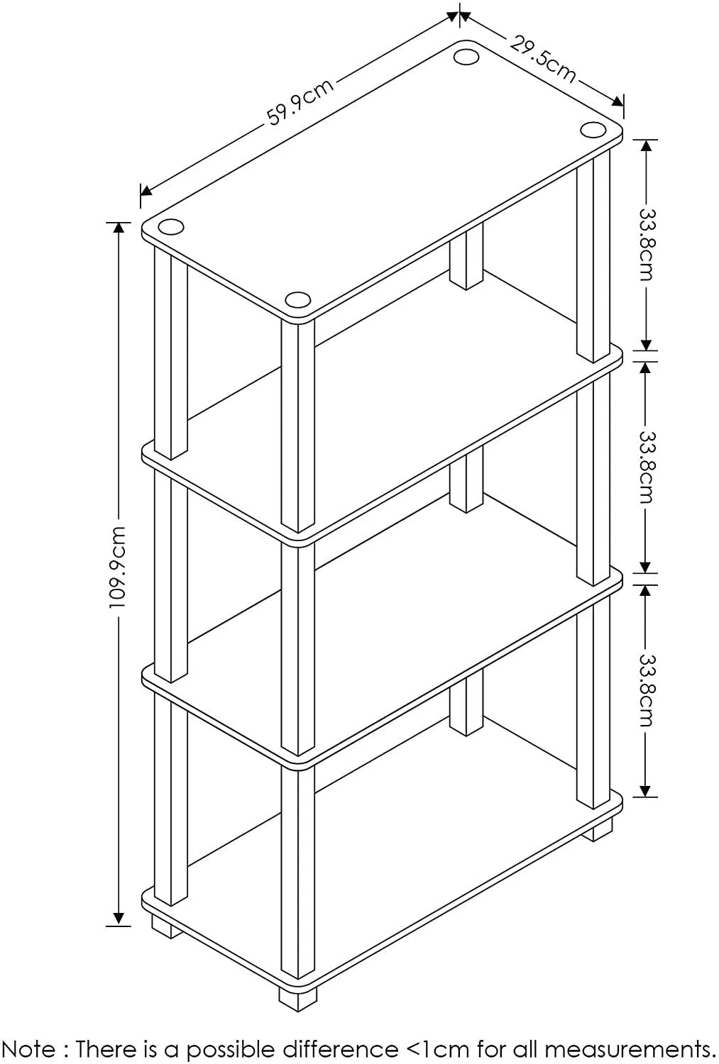 4 Compartment Rectangle Rack