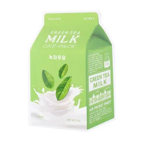 Apieu Green Tea Milk One Pack Face Mask, 21g