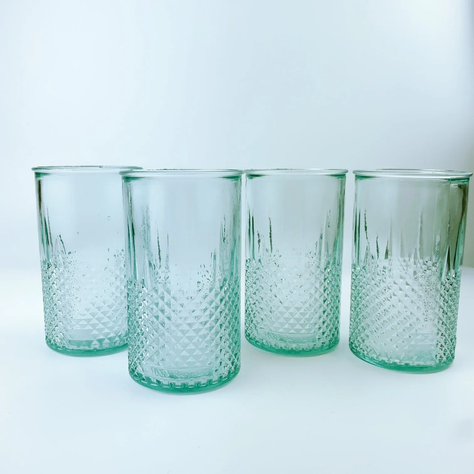 Authentic San Miguel Drinking Glasses 100% Recycled Glass Cups - Set of 4