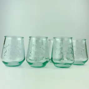 Authentic San Miguel Drinking Glasses 100% Recycled Glass - Set of 6 (14 oz)