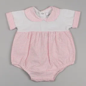 Baby Girls Romper - Girls Summer Outfit - Pex Gingham Bubble