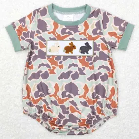 Baby Infant Boys Rompers Short Sleeve Easter Camo Rabbits Rompers SR0508