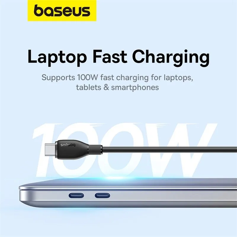 Baseus Pudding Series Fast Charging Cable Silicone Cable  100W Type-C to Type-C Data Cable