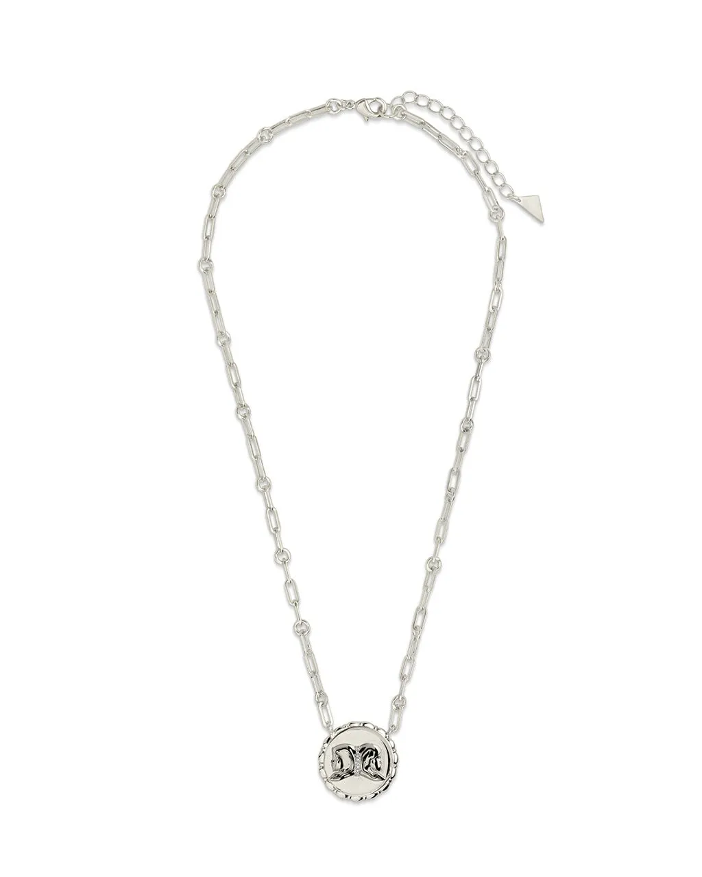 Bold CZ Zodiac Link Pendant Necklace