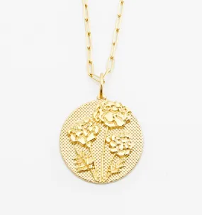 Bold Marigold Necklace - October Flower