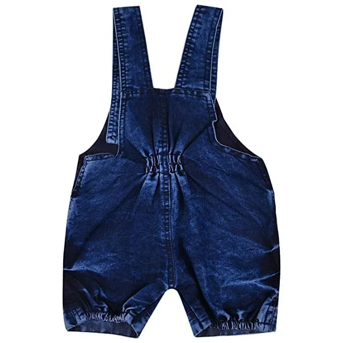 Boys Striped Denim Dungaree Set