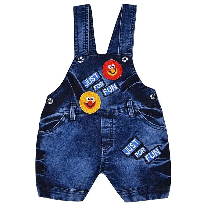 Boys Striped Denim Dungaree Set