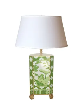 Canton in Green Lamp with Shade