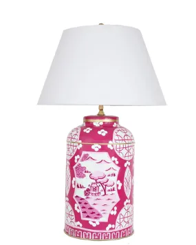 Canton in Pink Tea Caddy Lamp