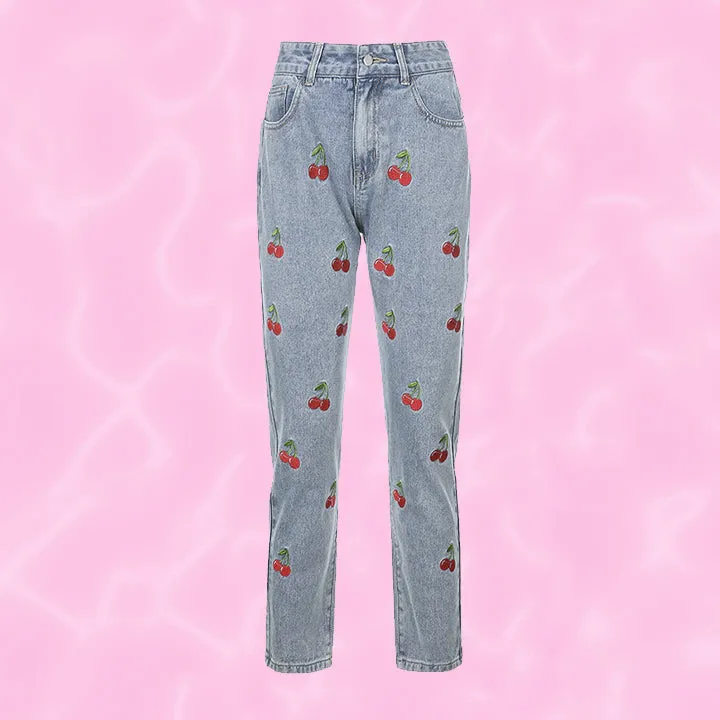 Cherry Denim Jeans