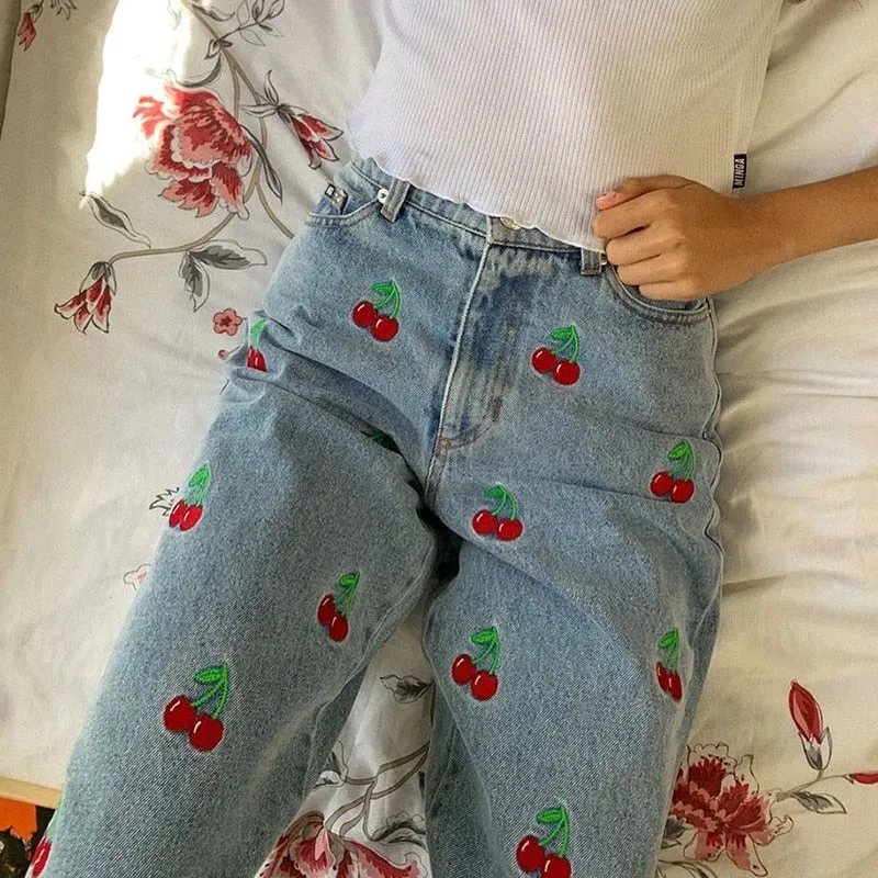 Cherry Denim Jeans