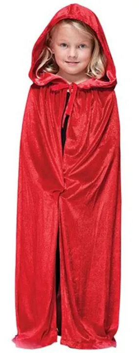 Childs Red Velvet Cape