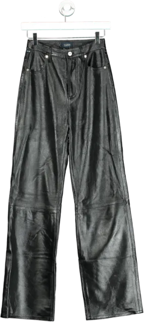 Citizens of Humanity Black Leather Trousers Size 23