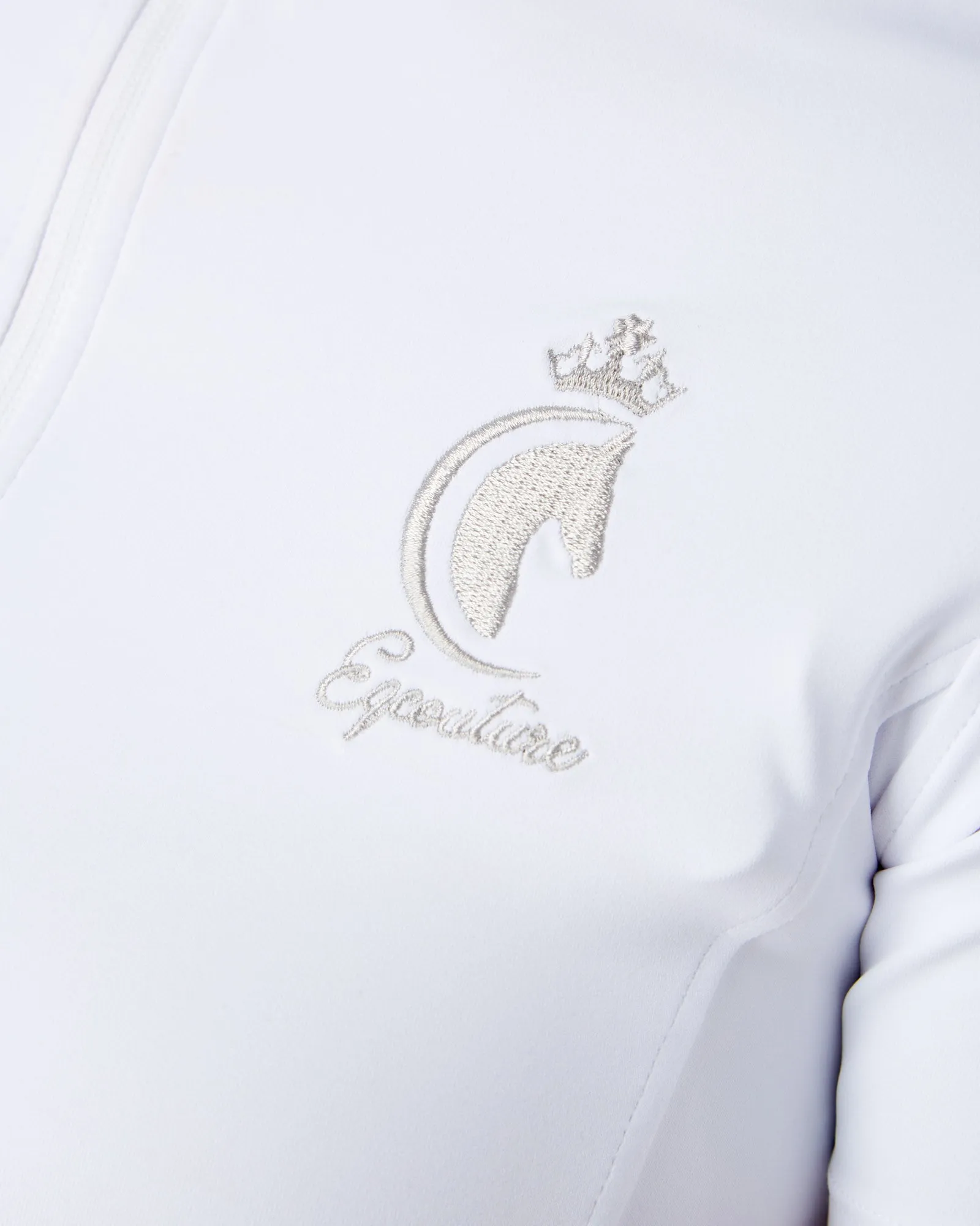 Competition Equestrian Base Layer Short Sleeved Show Shirt - Pure White