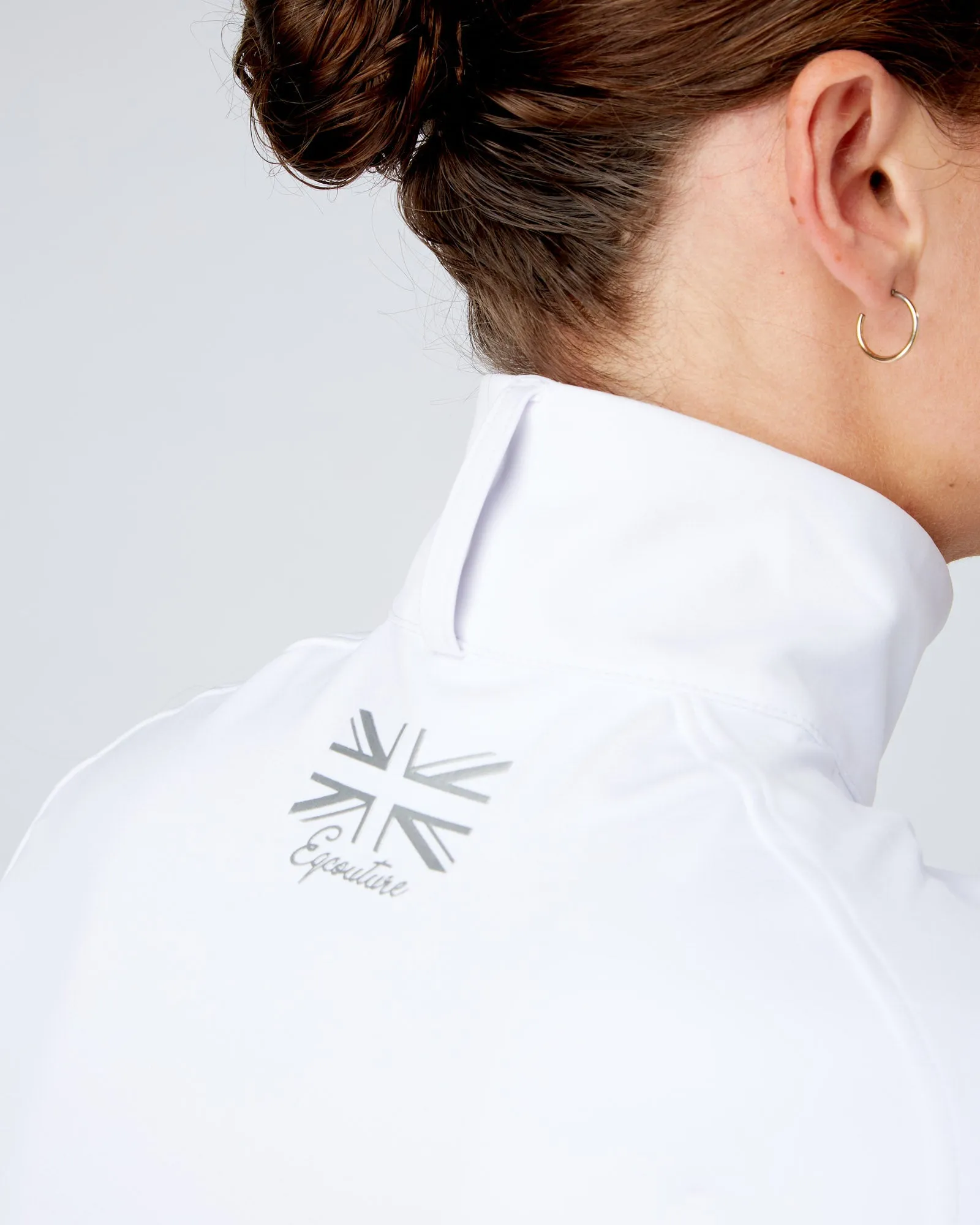 Competition Equestrian Base Layer Short Sleeved Show Shirt - Pure White