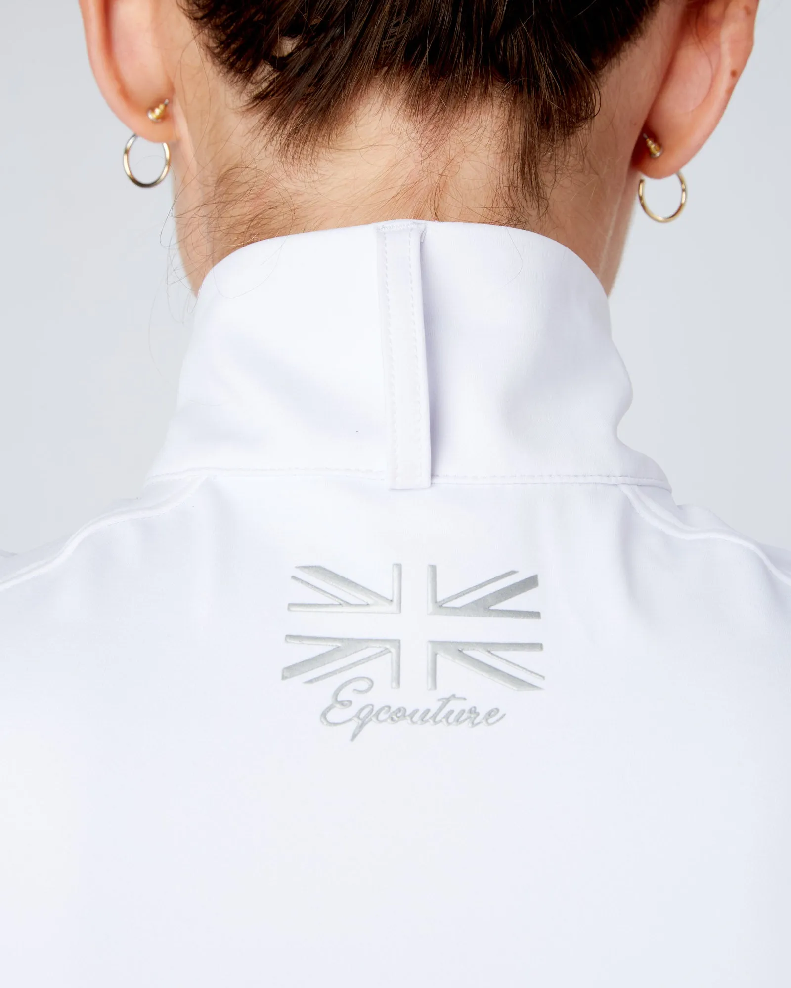 Competition Equestrian Base Layer Short Sleeved Show Shirt - Pure White