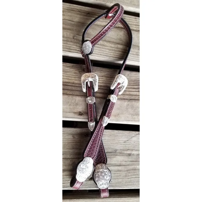 Cowperson Dark Leather Slip Ear Headstall