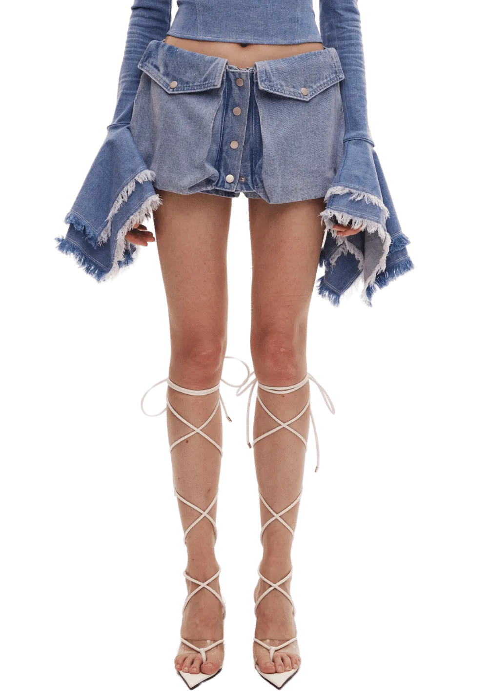 Denim Low Waist Shorts