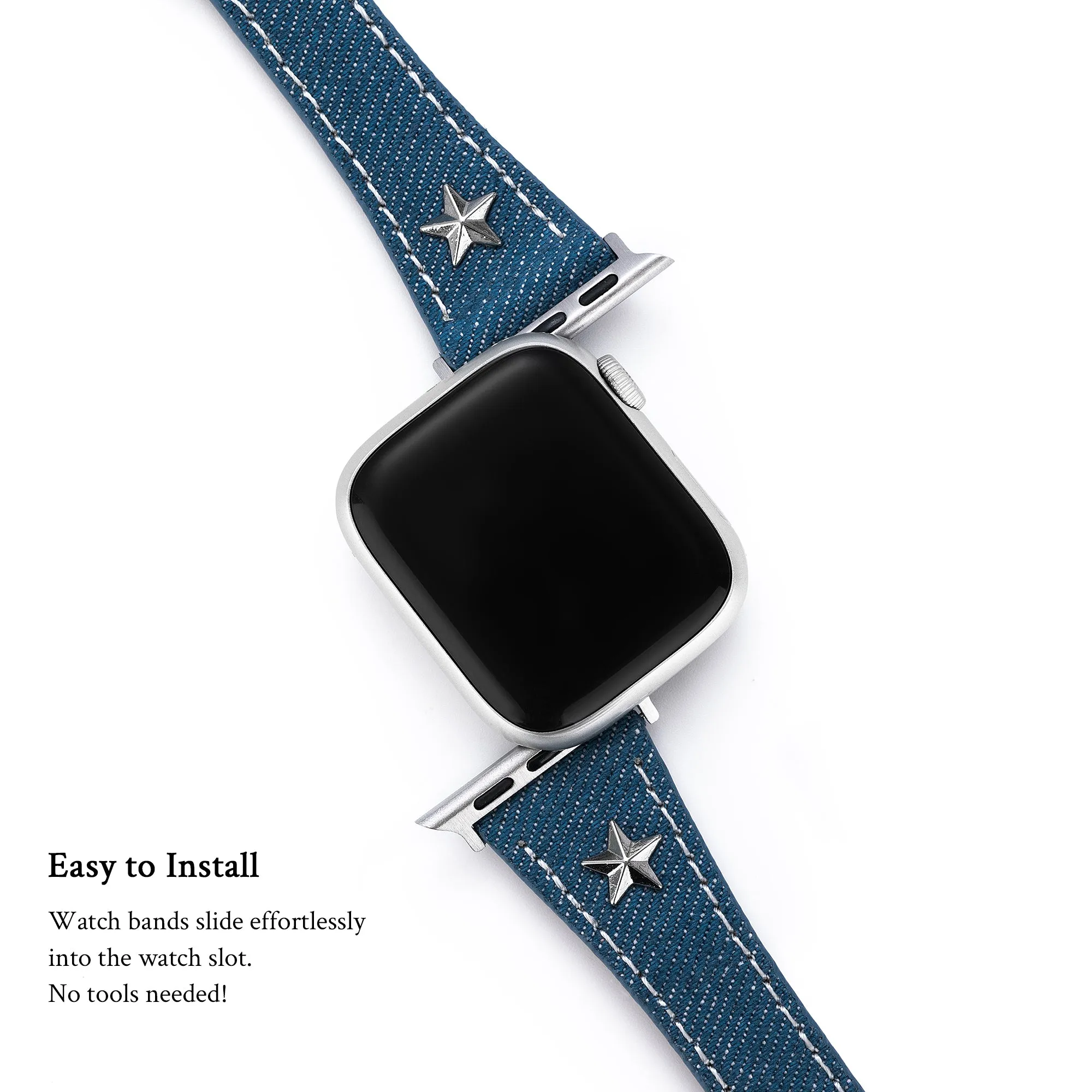 Double-layered Denim Watch Band