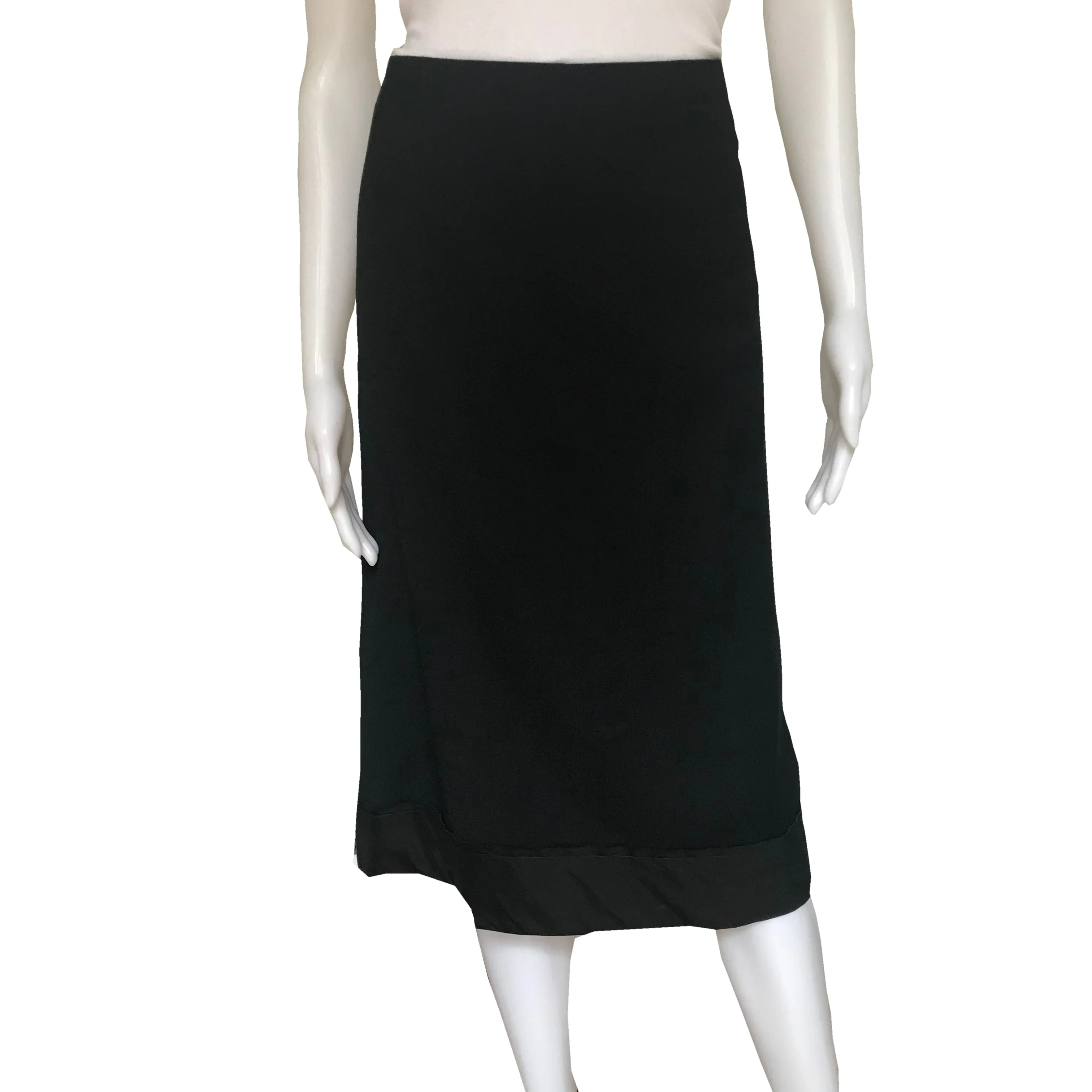 Dries Van Noten Black Straight Pencil Skirt