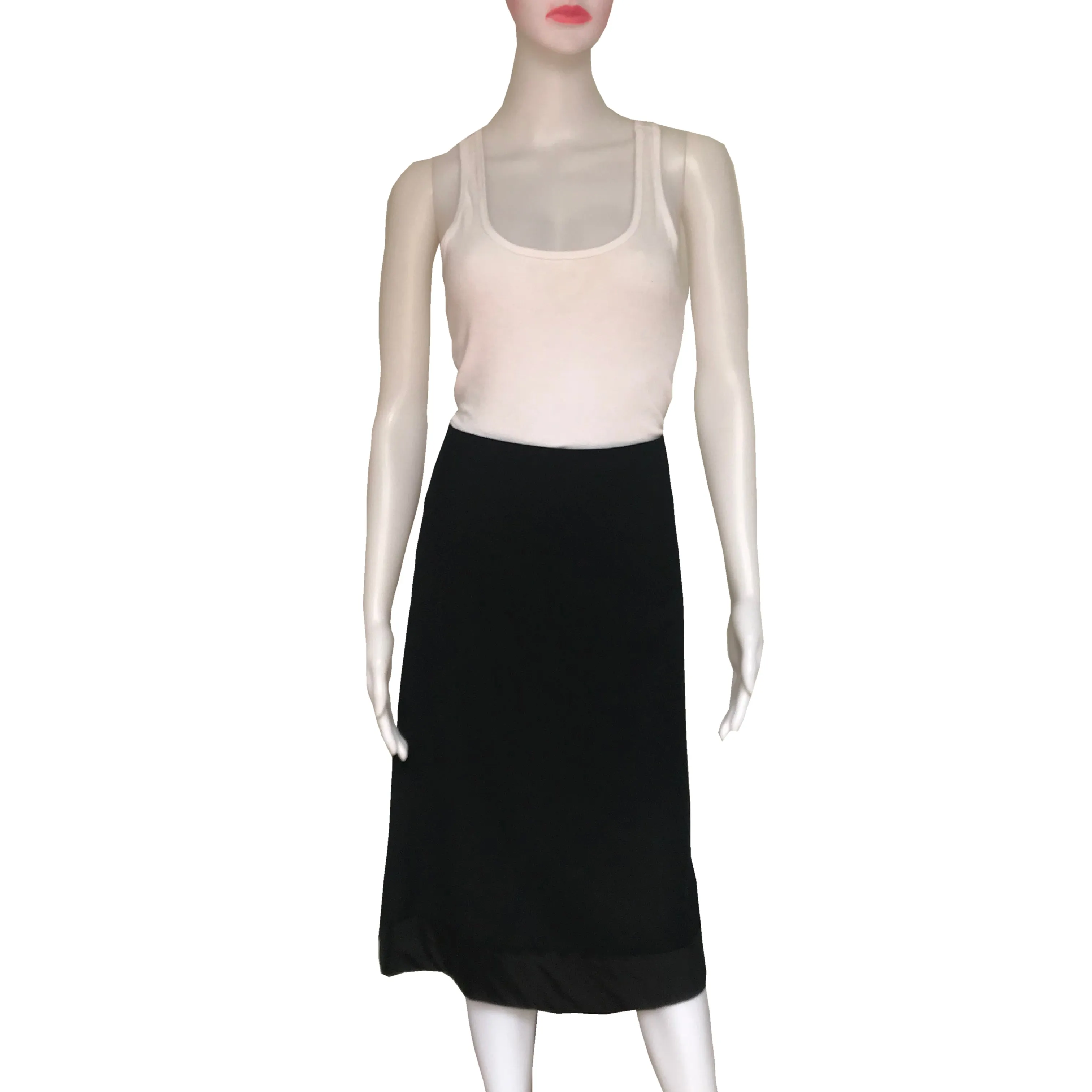 Dries Van Noten Black Straight Pencil Skirt