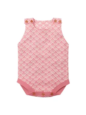 Fish Scales Onesies Knitted Sleeveless Bodysuit