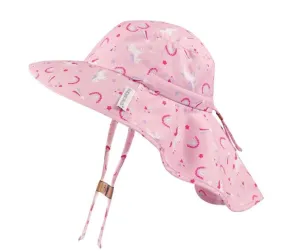 Flap Jack Kids Sun Hat with Neck Cape - Unicorn