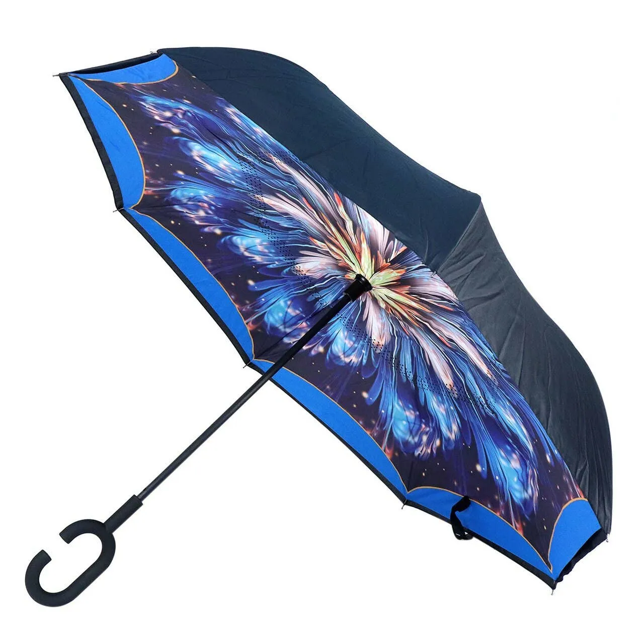 Galaxy Flower Double Layer Inverted Umbrella