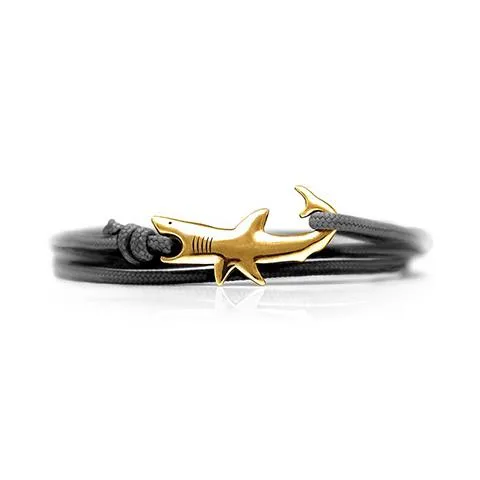 Great White Shark Bracelet - Bronze/Black