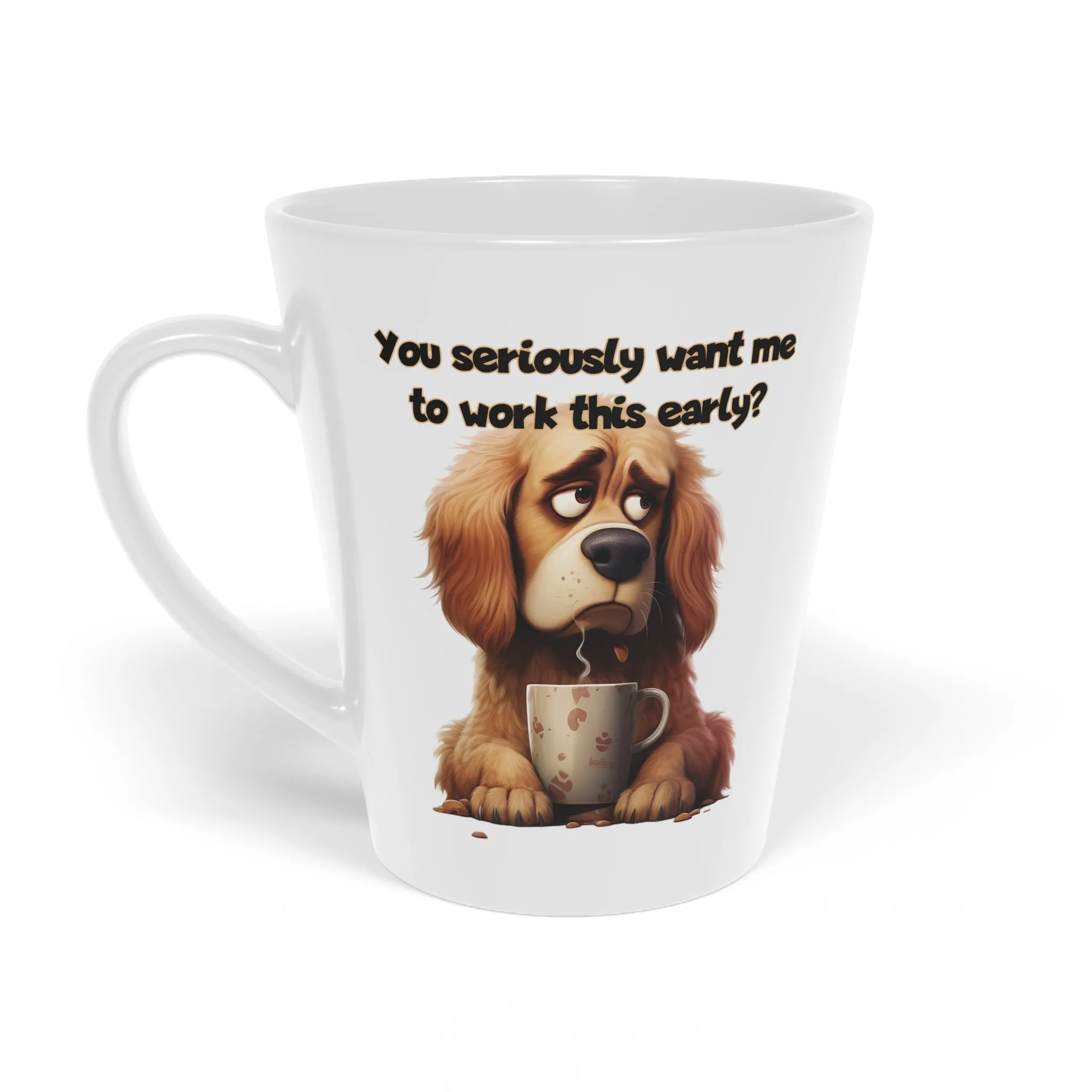 Grumpy Dog Latte Mug, 12oz