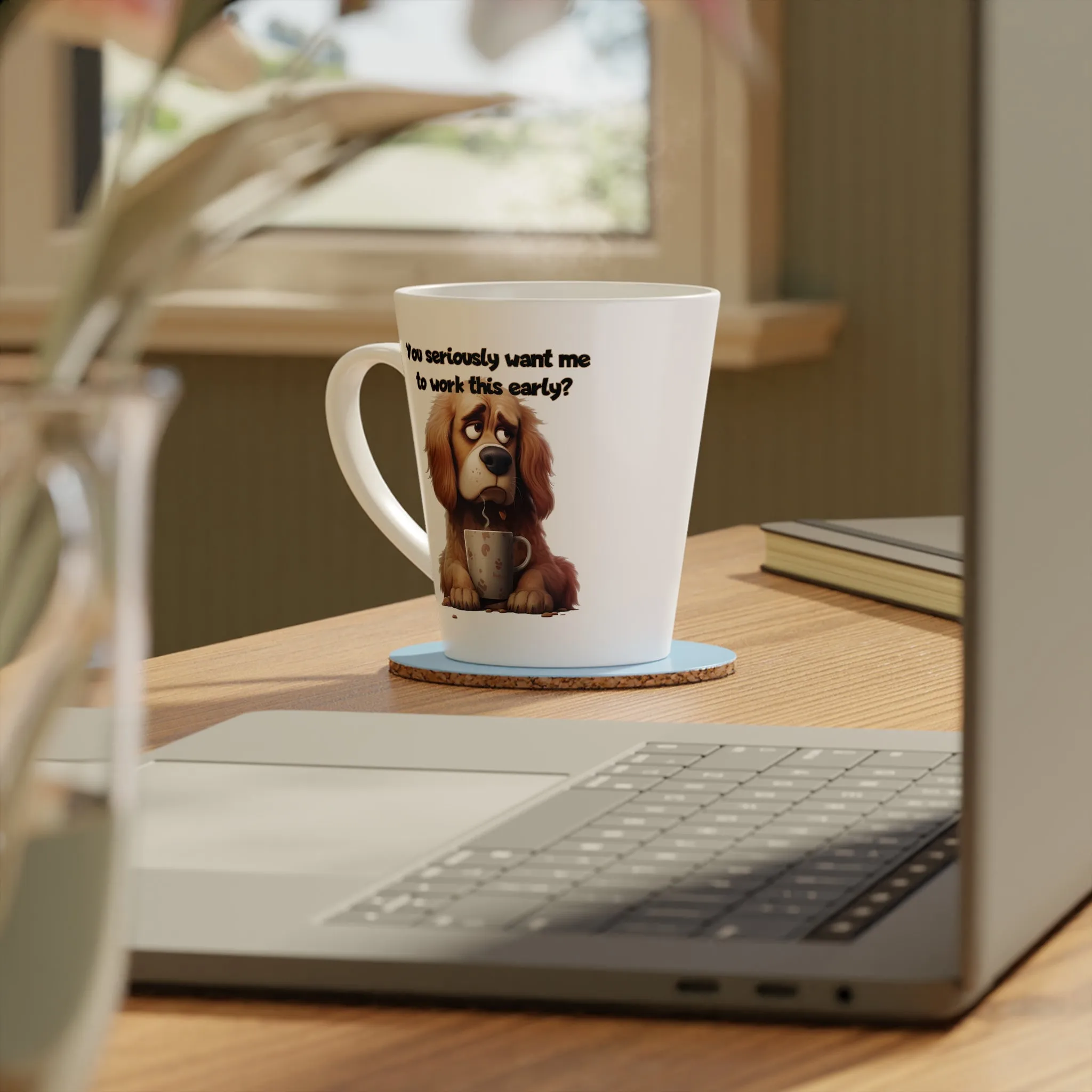 Grumpy Dog Latte Mug, 12oz