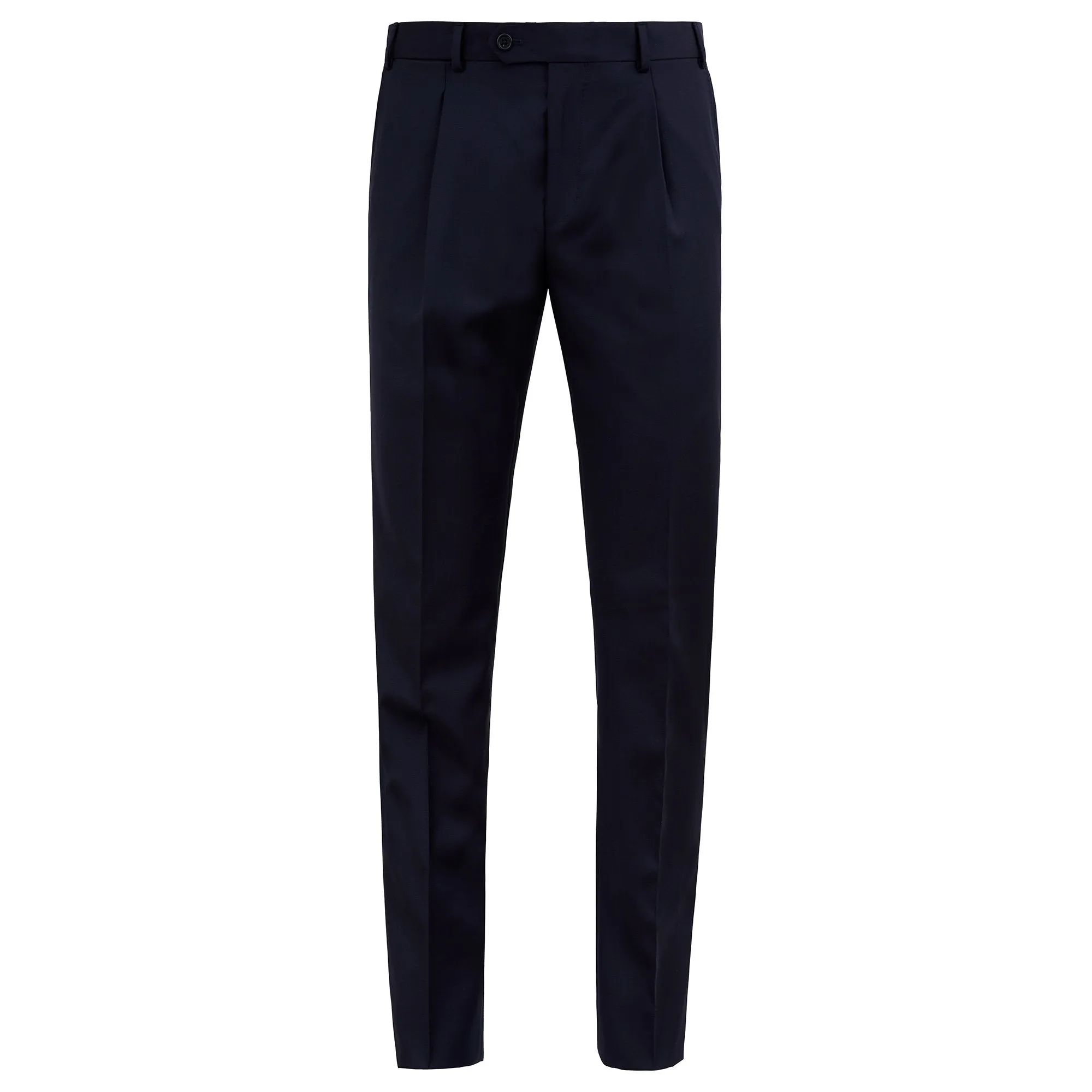 HENRY SARTORIAL Pleat Trousers NAVY REG