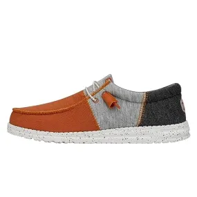 Hey Dude Wally Tri Varsity Orange Size M10 | Men's Shoes | Men's Slip On Loafers | Comfortable & Light-Weight