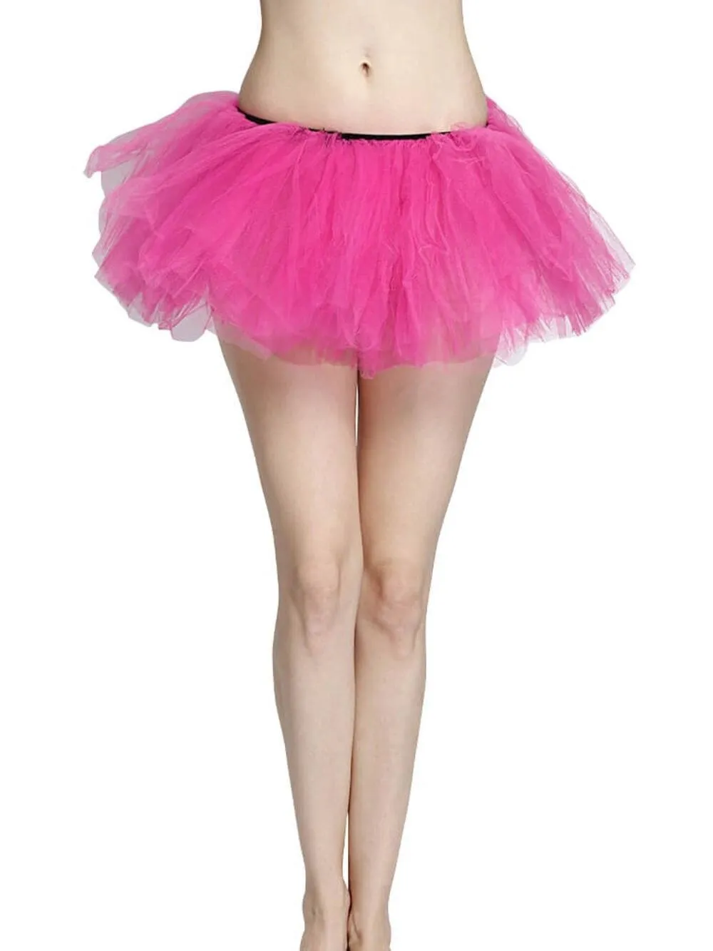 Hot Pink - 5 Layer Tutu Skirt for Running, Dress-Up, Costumes