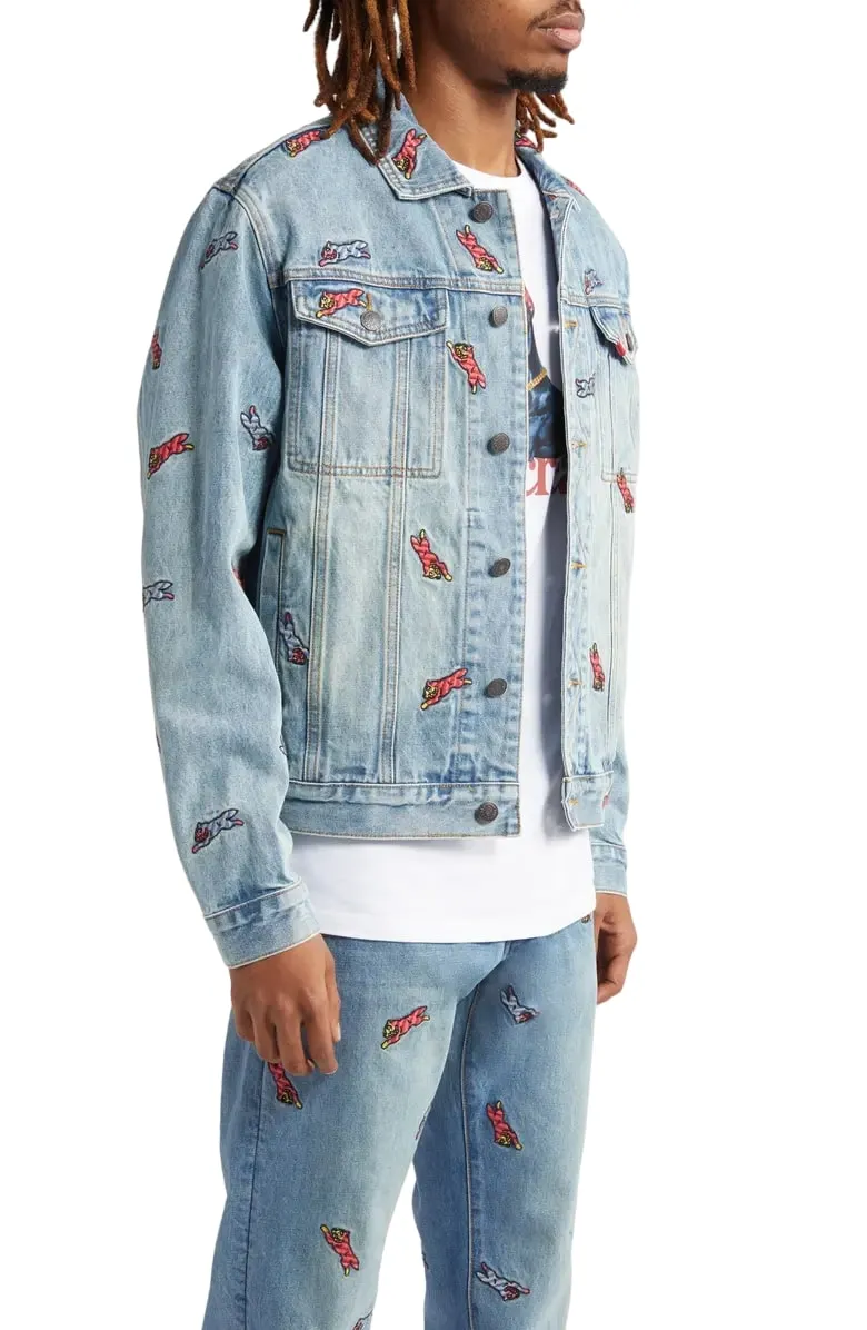 ICECREAM Long Sleeve Embroidered Dan Denim Jacket