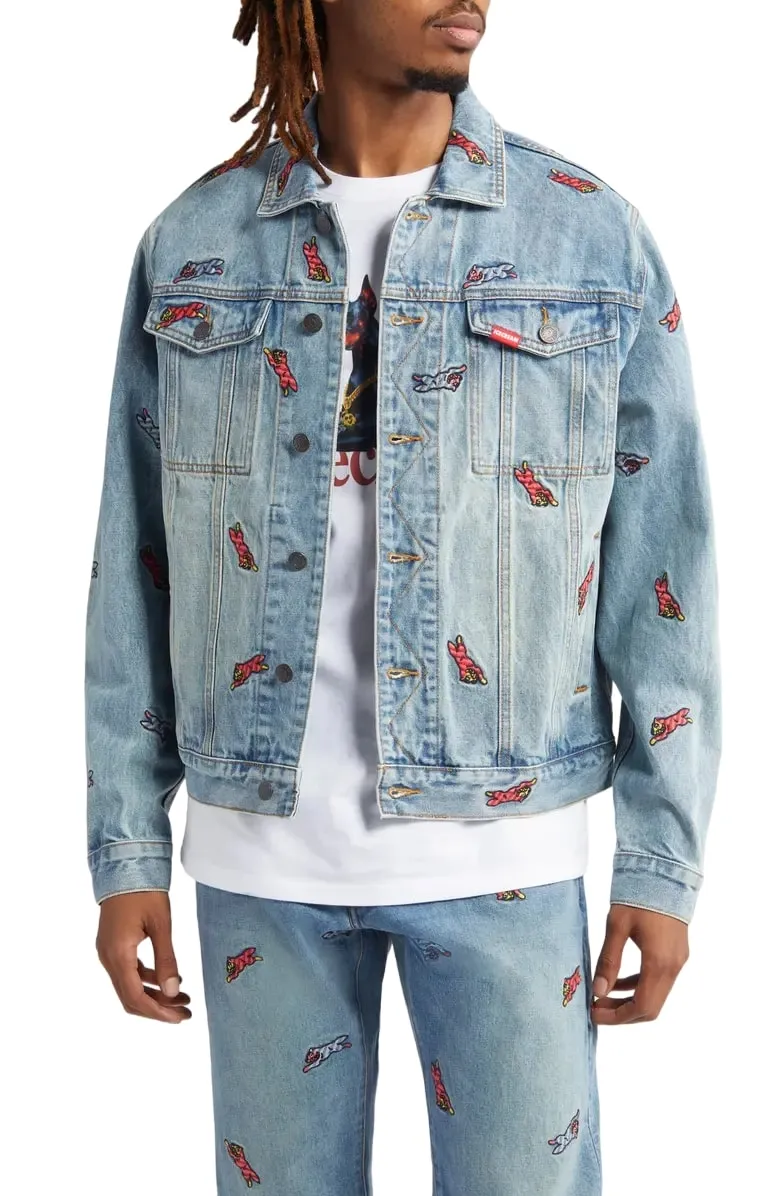 ICECREAM Long Sleeve Embroidered Dan Denim Jacket