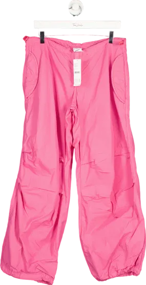 iets frans Pink Cotton Cargo Trousers S