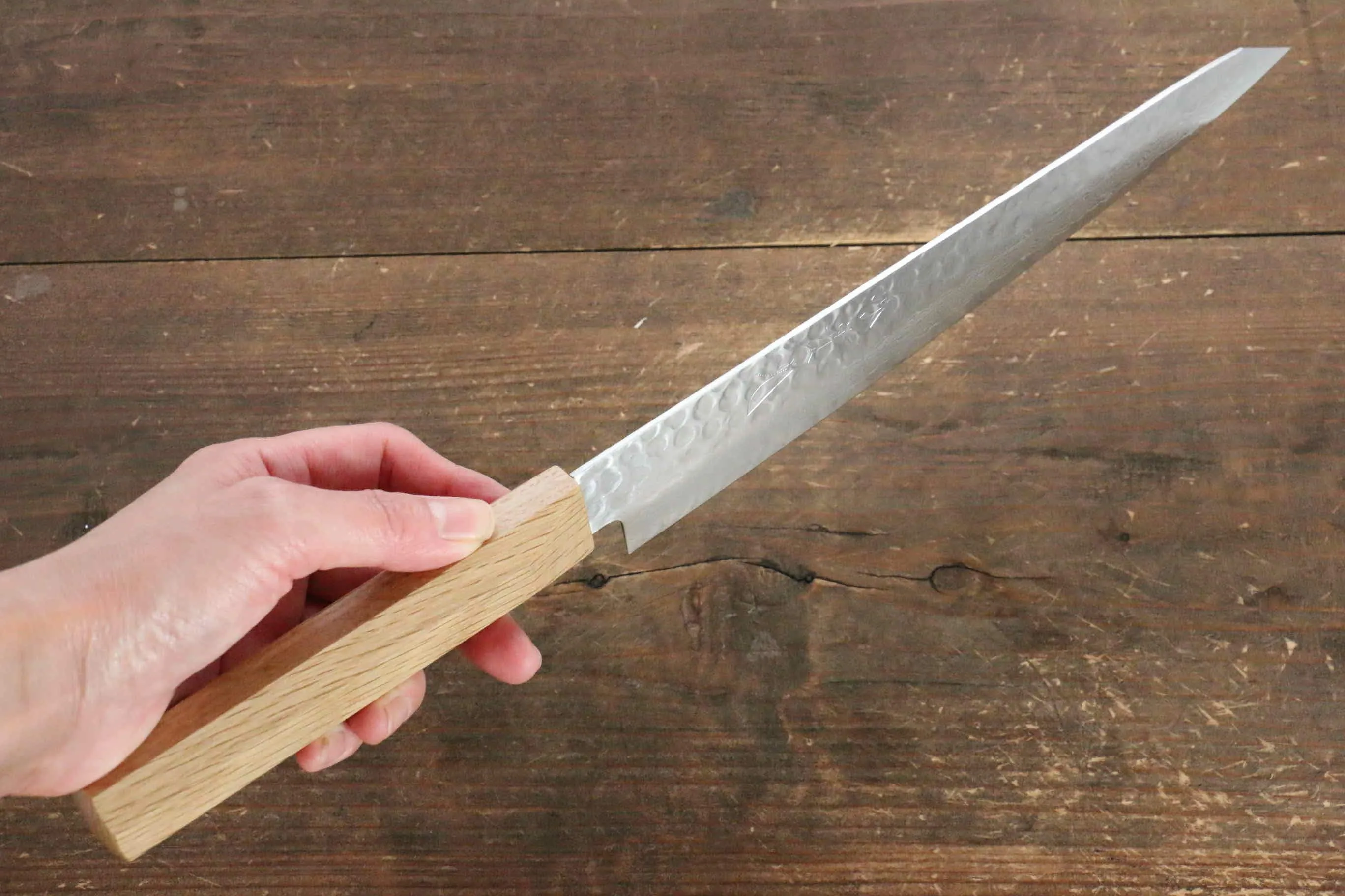 Jikko VG10 17 Layer Sujihiki  230mm Oak Handle