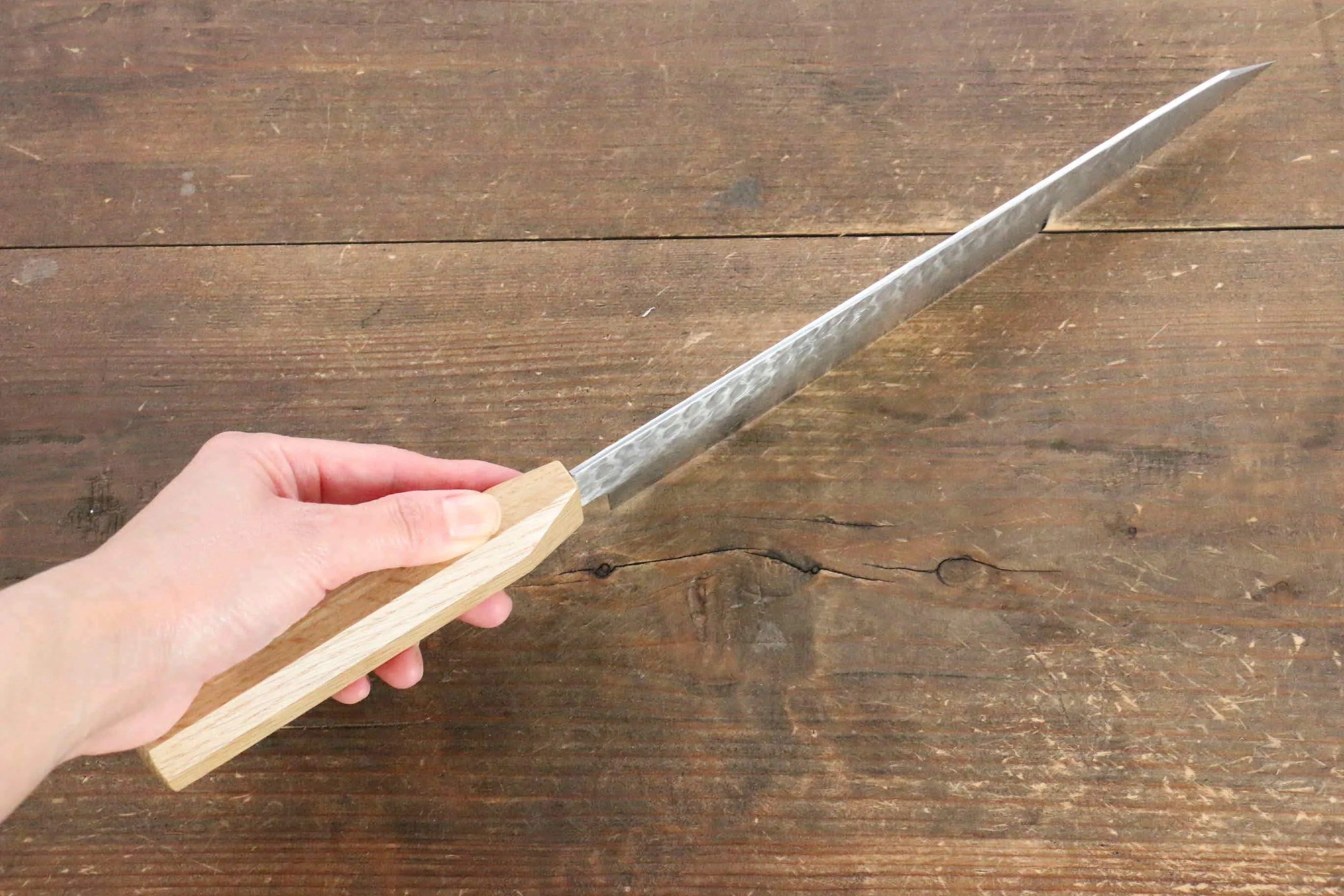 Jikko VG10 17 Layer Sujihiki  230mm Oak Handle