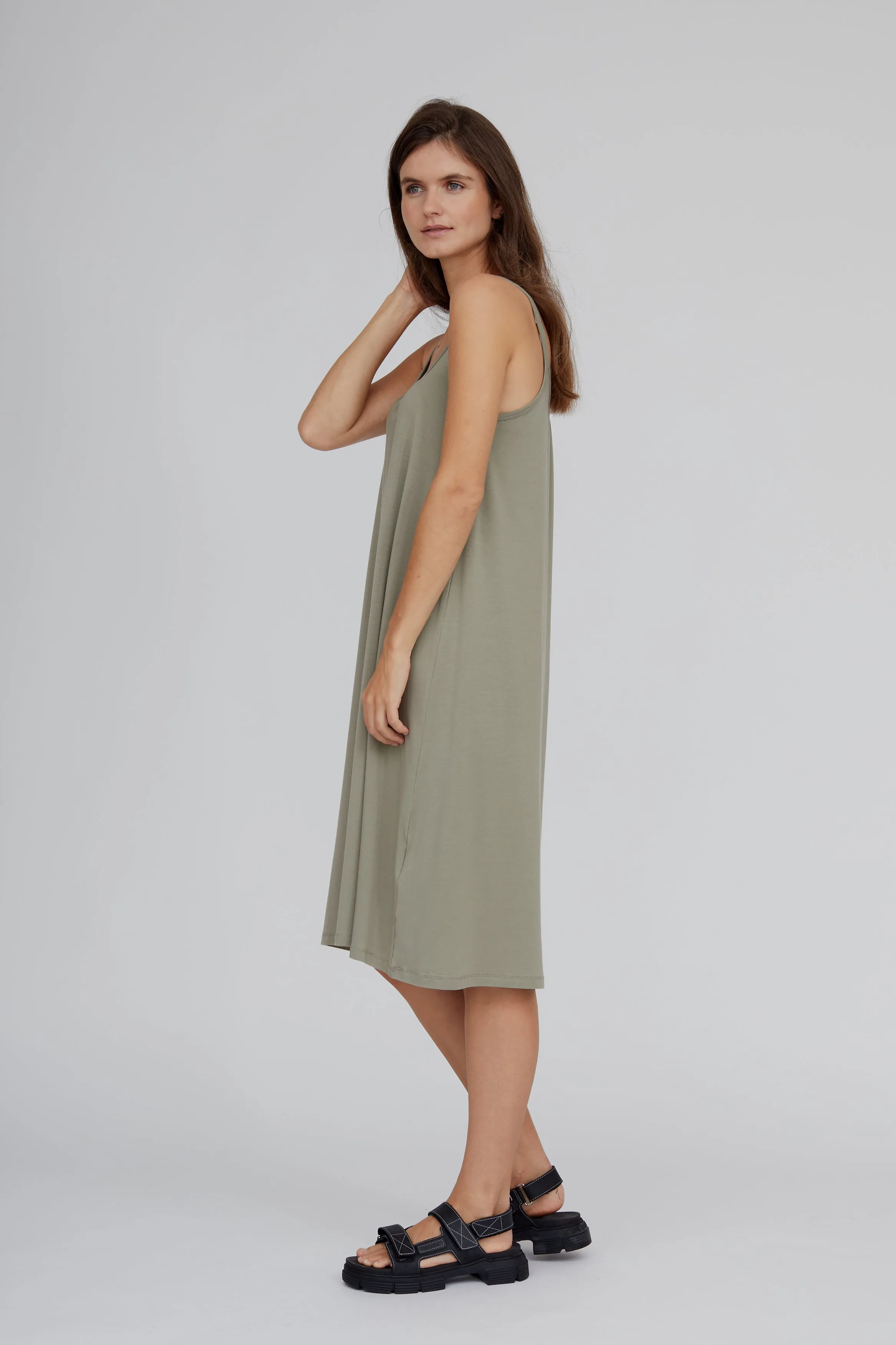 Jo Strap Dress - Vetiver