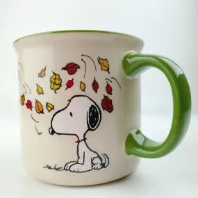 Large Peanuts Charlie Brown Snoopy & Friends Be Giving Mug 21 oz Green