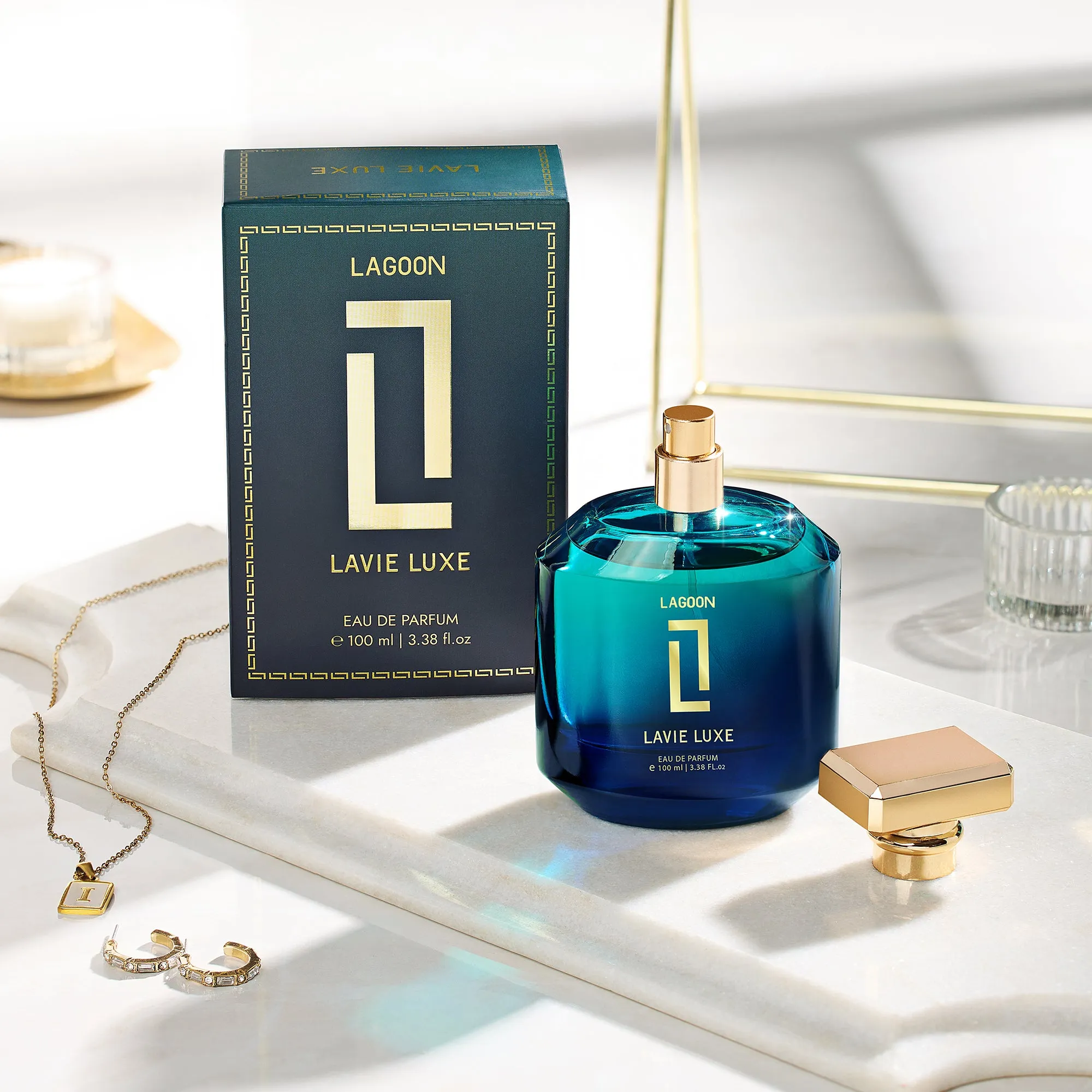 Lavie Luxe Lagoon Luxury Woman Eau De Parfum 100 ml ǀ  Perfume with scents Mandarin Orange, Lavender & Patchouli  -  Blue