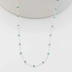 Layer Me Necklace - Silver with Deep Sea