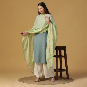 Light Grey Dobby Woven Silk Tencel Dupatta