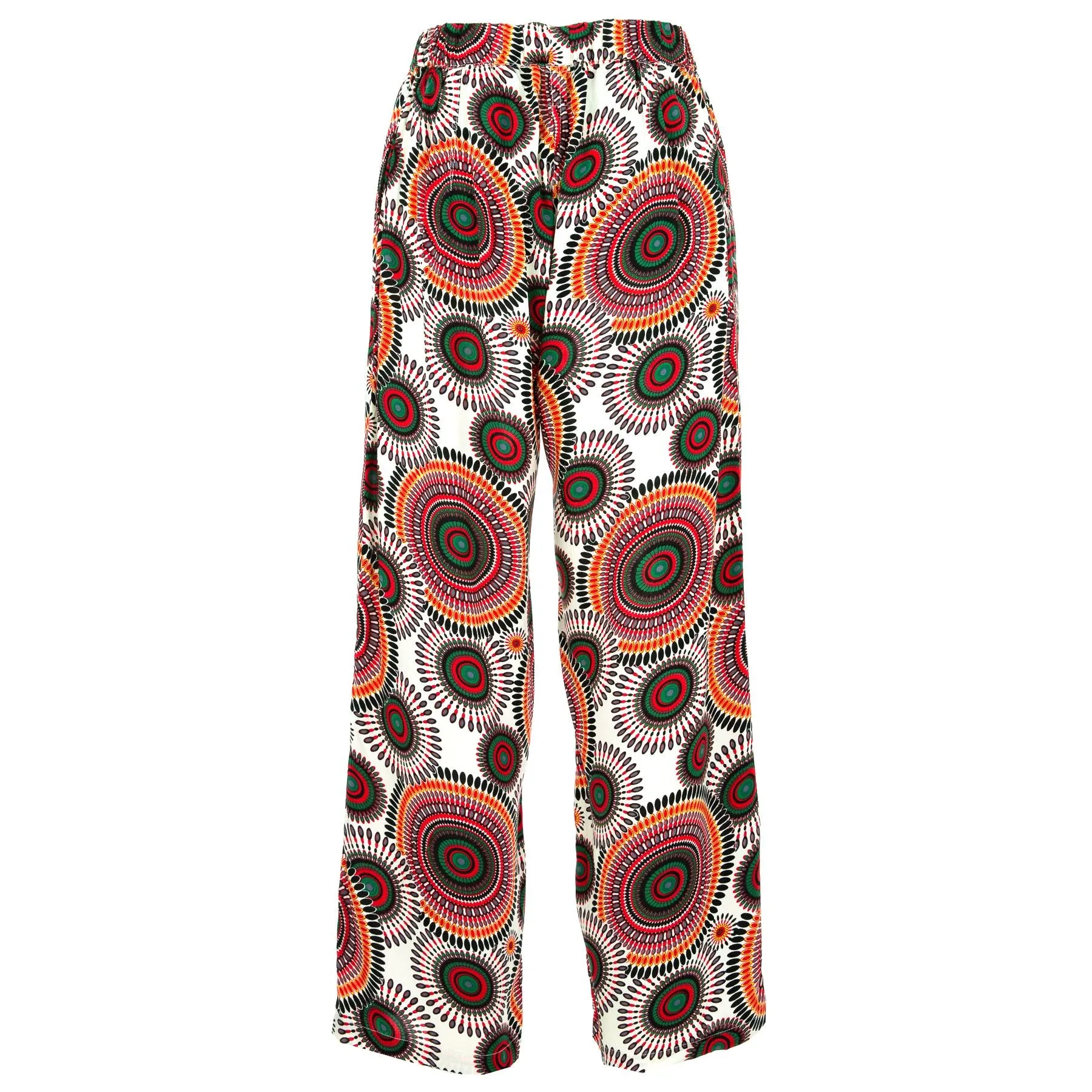 Loose Summer Trousers - Orange Circles