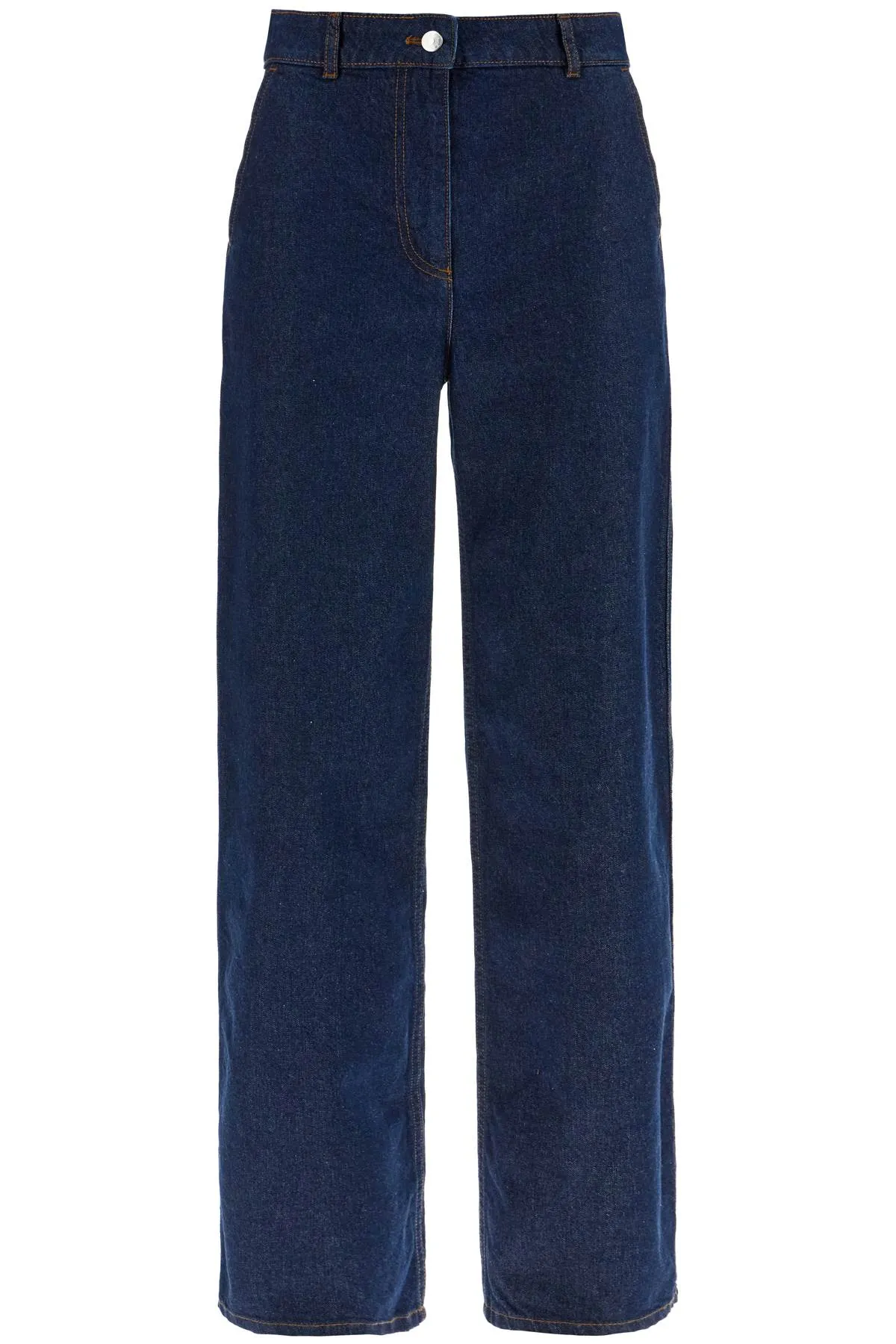 Maison Kitsune Straight Jeans With Embroidery