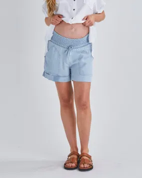 Maternity Denim Tencel  Shorts